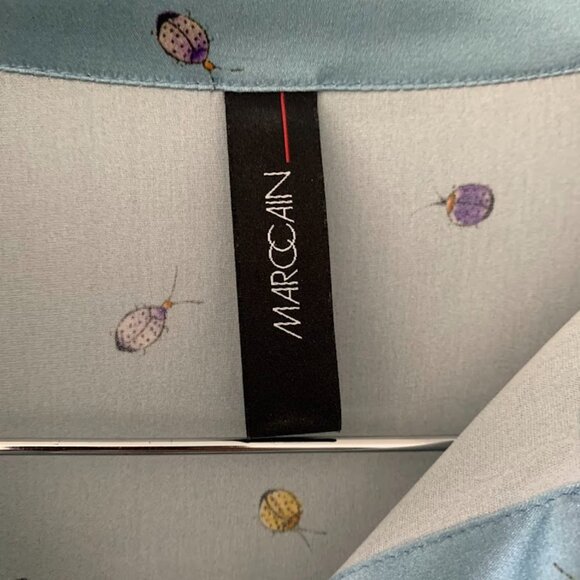 Elegant Marc Cain Luxury Silk Blouse-Ladybug Whimsy - Picture 5 of 8